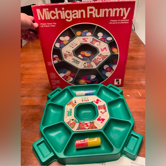 pressman Other - Michigan rummy poker vintage board game bilingue 1980 family rétro game night